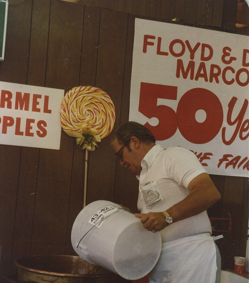 Corn syrup tins in the Marcoe kitchen.